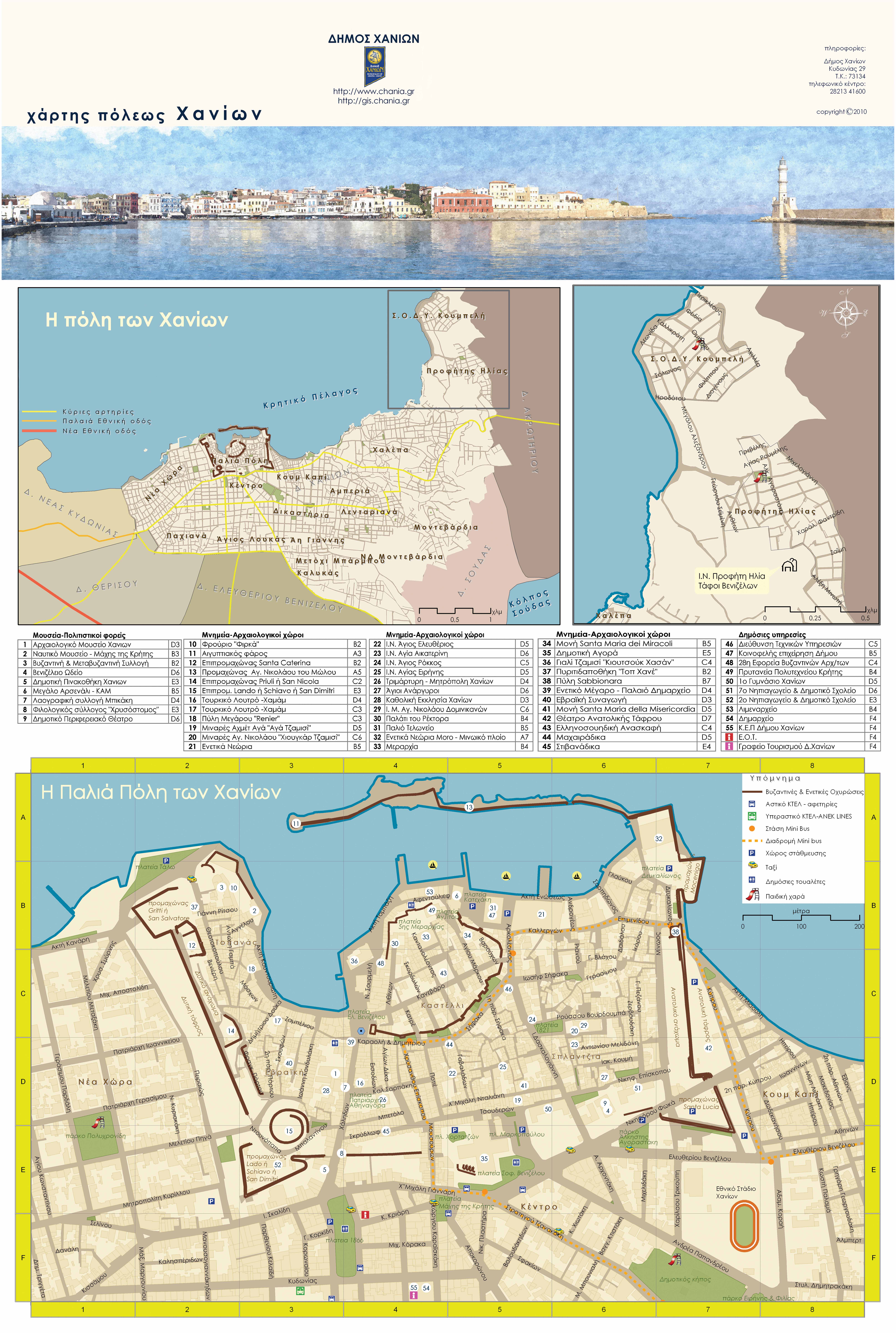 Χάρτης πόλης Χανίων