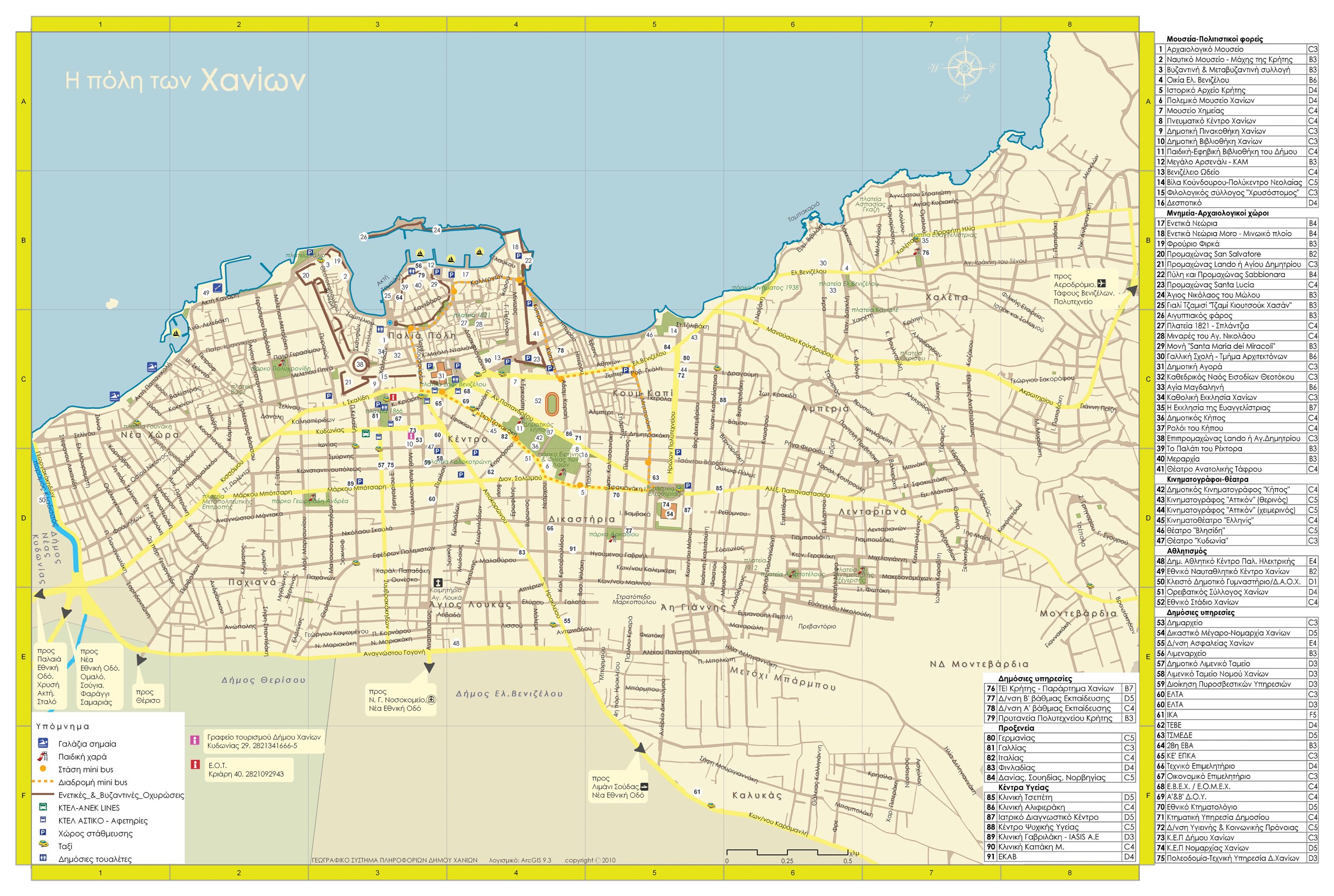 Χάρτης πόλης Χανίων