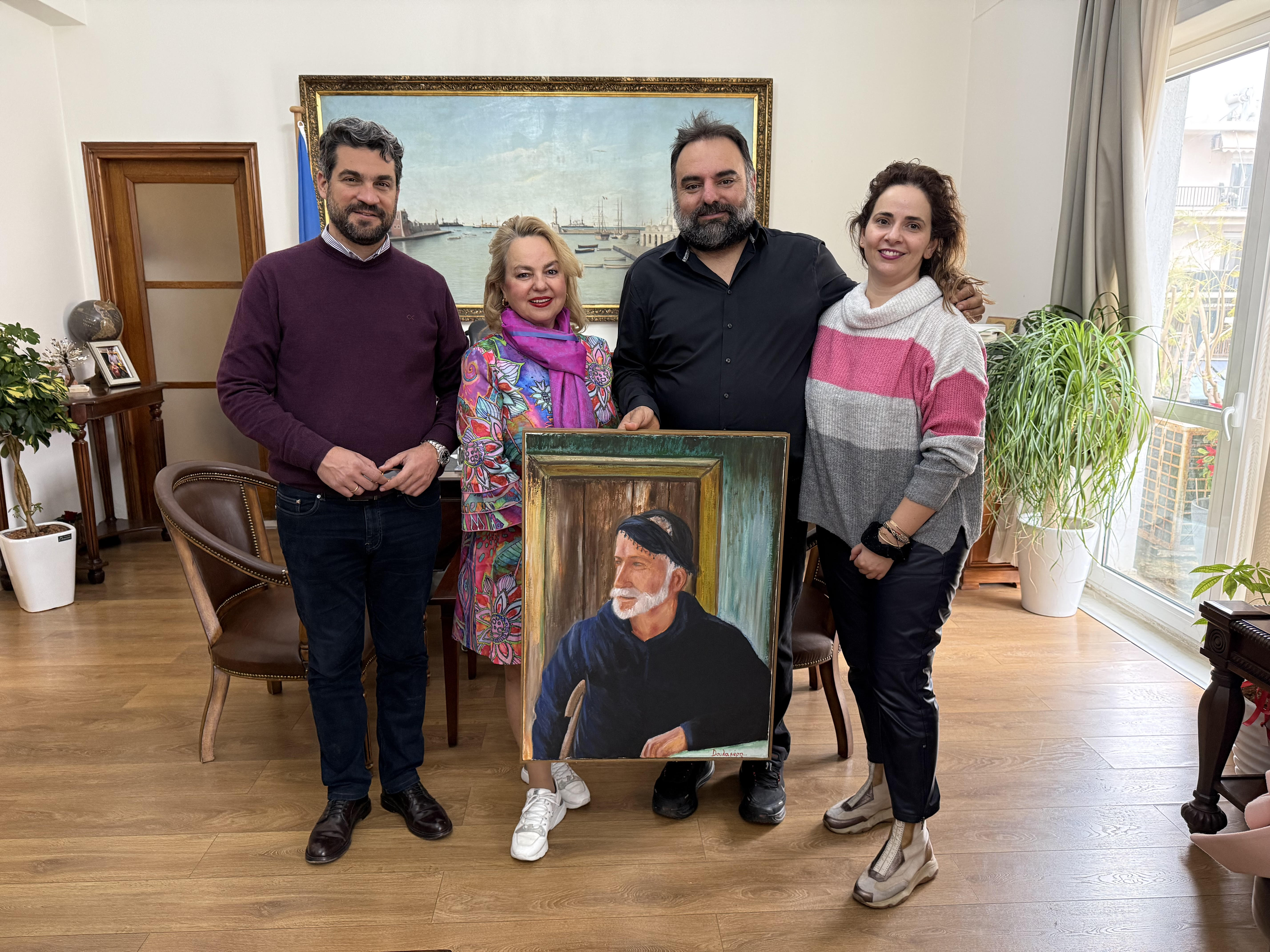 Δωρεά έργου τέχνης από την Τζέτα Δουλαβέρη στον Δήμο Χανίων