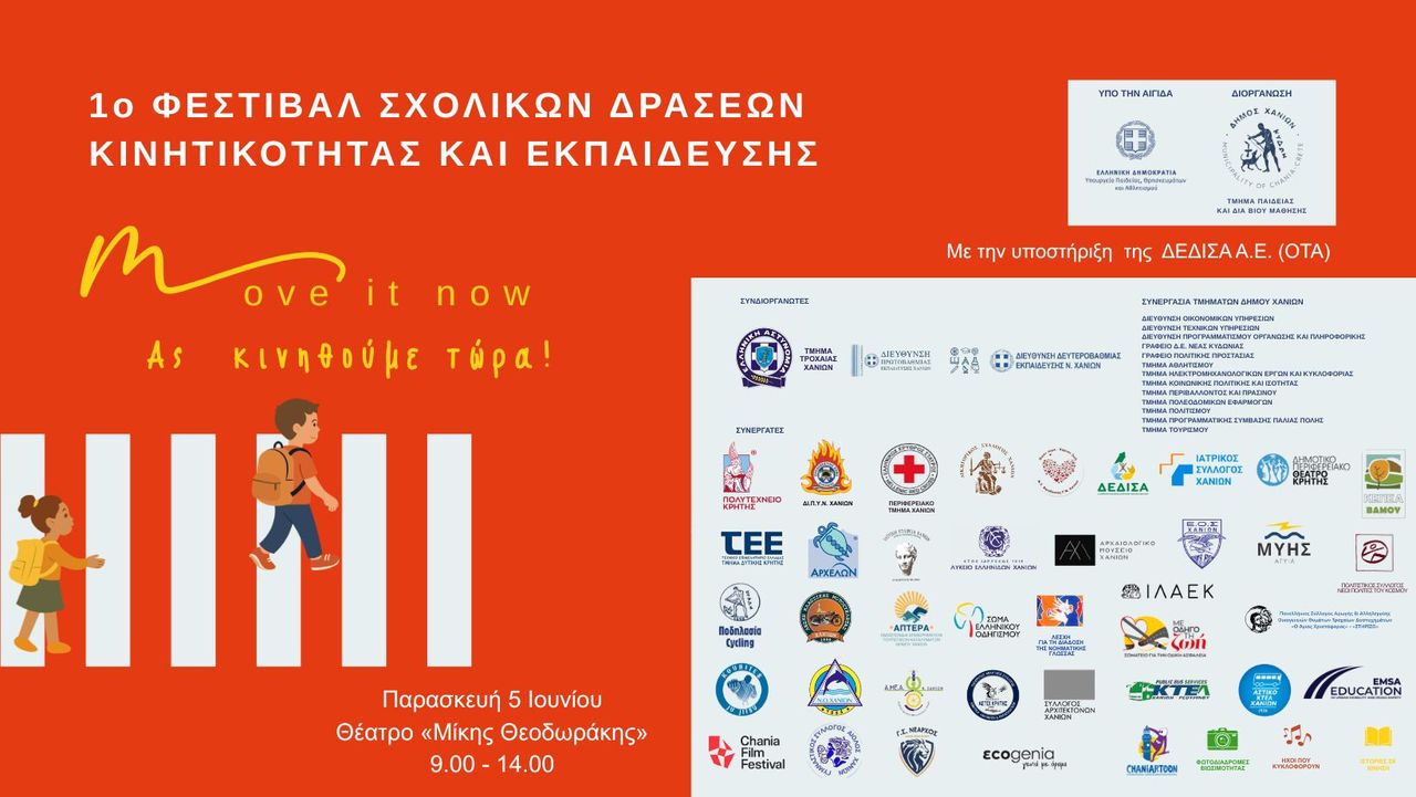 «Move It Now – Ας Κινηθούμε Τώρα»: Φεστιβάλ και Συνέδριο για την Οδική Ασφάλεια και τη Βιώσιμη Κινητικότητα